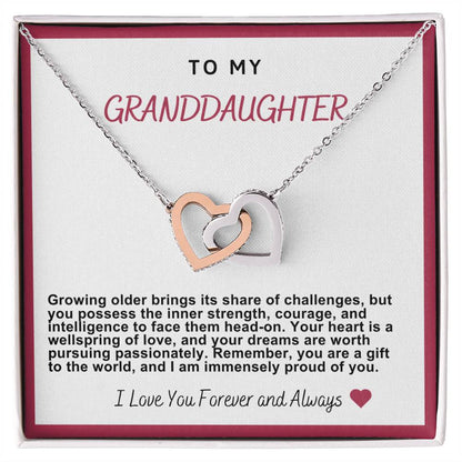 Granddaughter Hearts Necklace