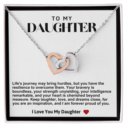 Daughter Interlocking Hearts Necklace