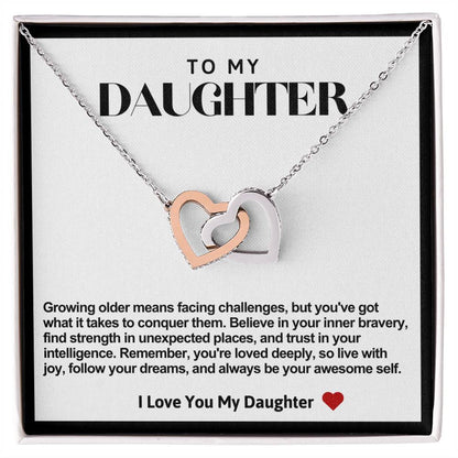 Daughter Interlocking Hearts Necklace