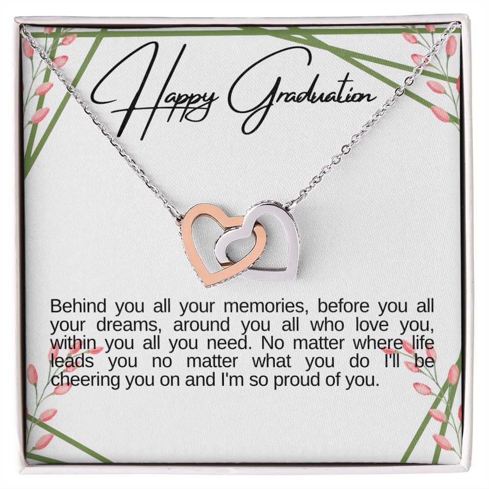 Happy Graduation Hearts Necklace