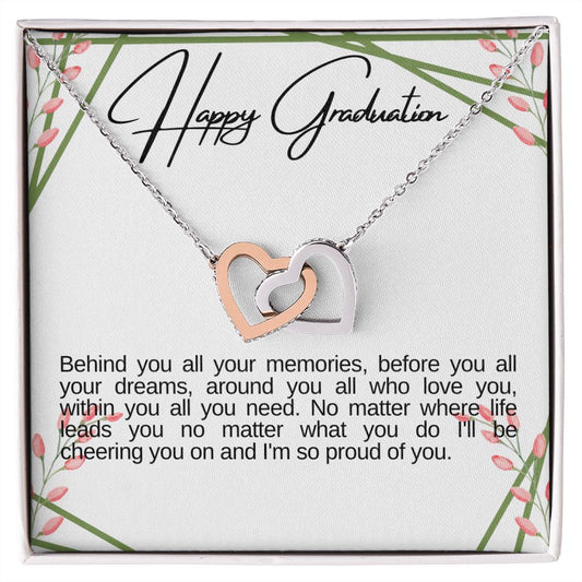 Happy Graduation Hearts Necklace