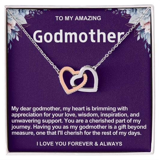 Godmother Interlocking Hearts Necklace