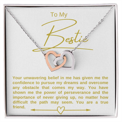 To My Bestie Hearts Necklace