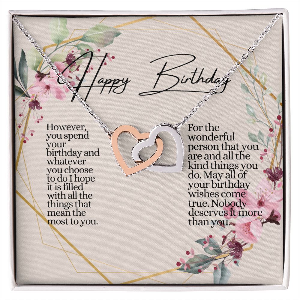 Happy Birthday Hearts Necklace