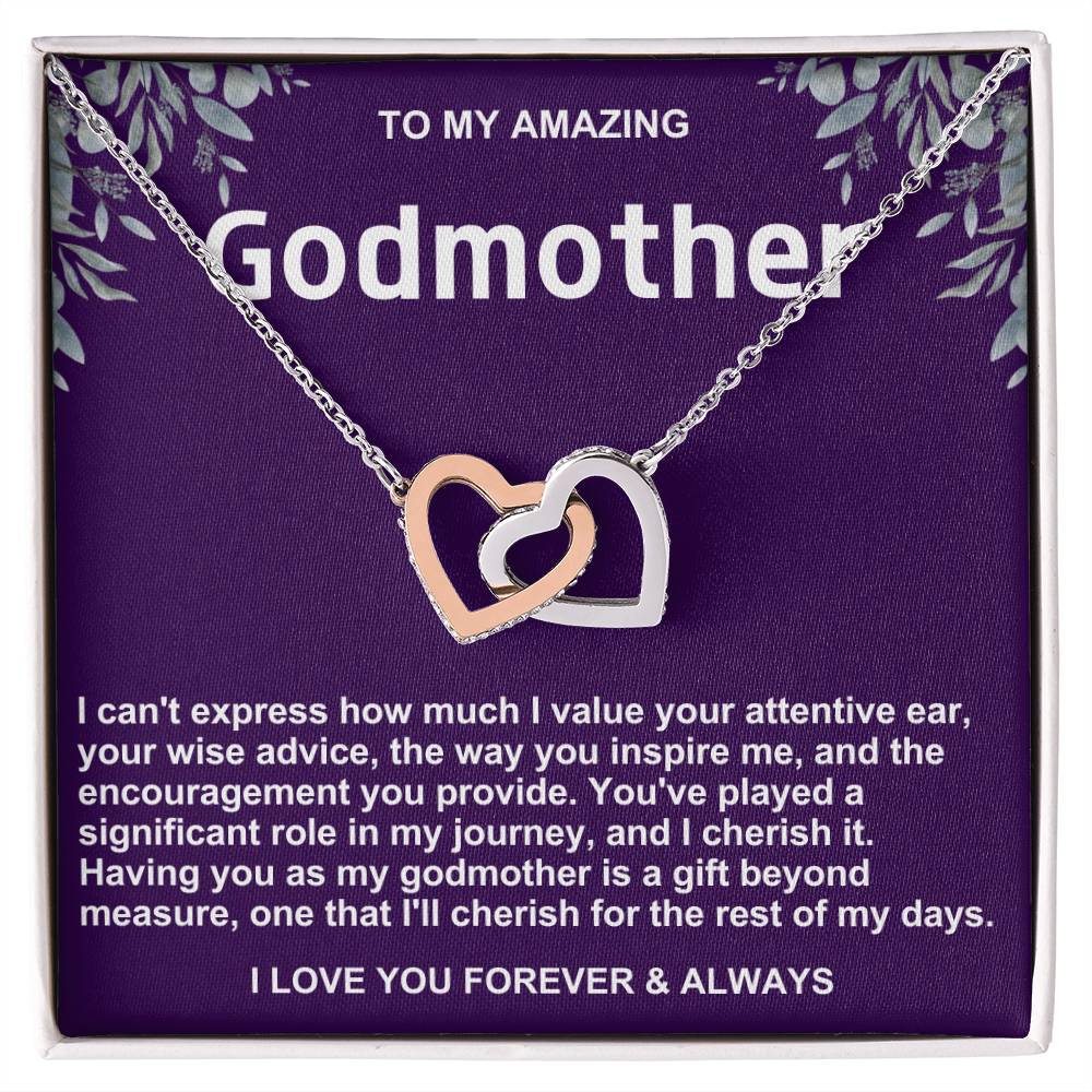 Godmother Interlocking Hearts Necklace