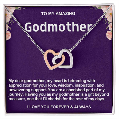 Godmother Interlocking Hearts Necklace