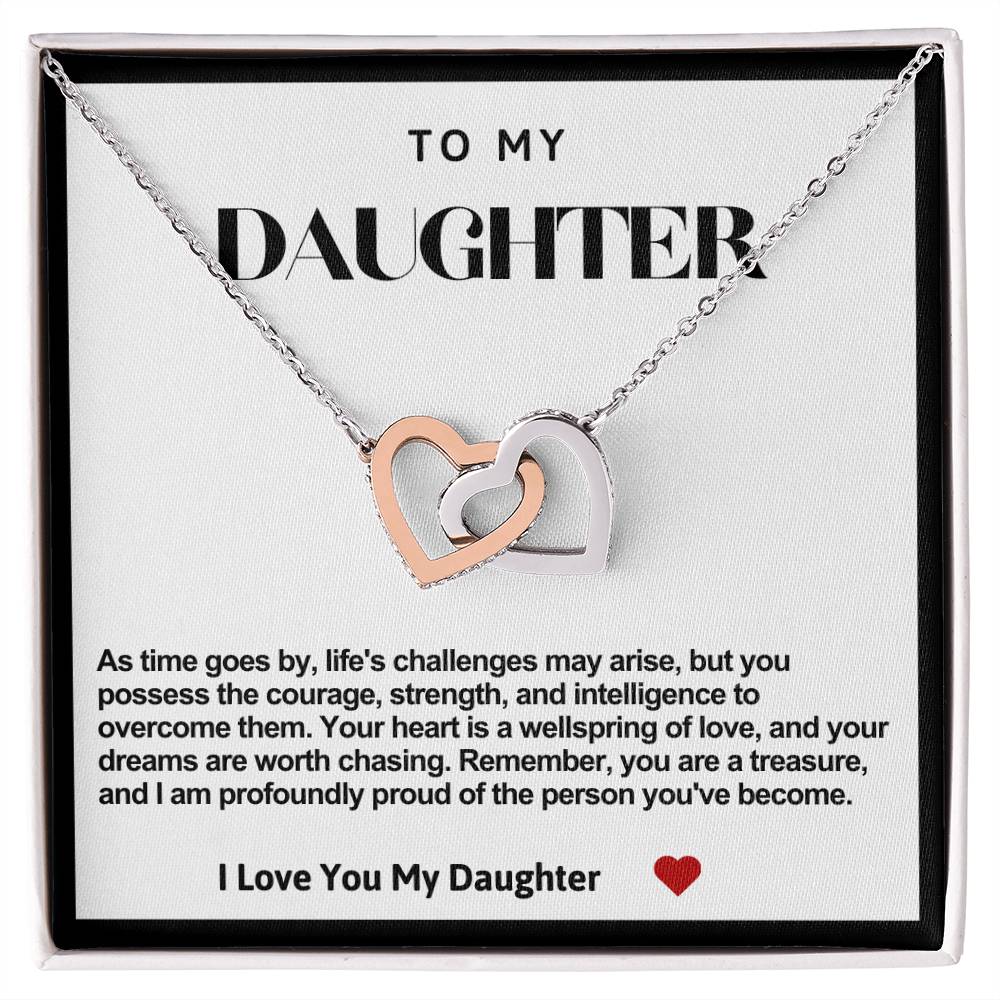 Daughter Interlocking Hearts Necklace