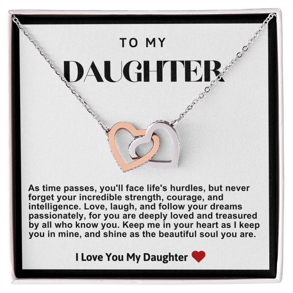 Daughter Interlocking Hearts Necklace