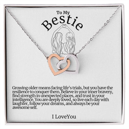 To My Bestie Hearts Necklace