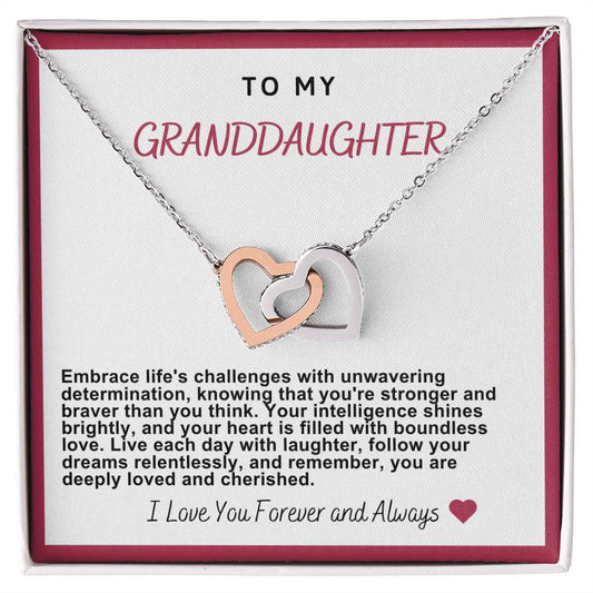 Granddaughter Hearts Necklace