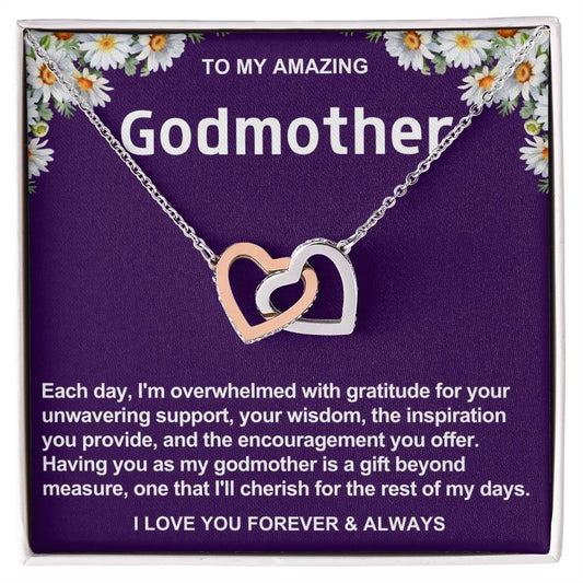 Godmother Interlocking Hearts Necklace