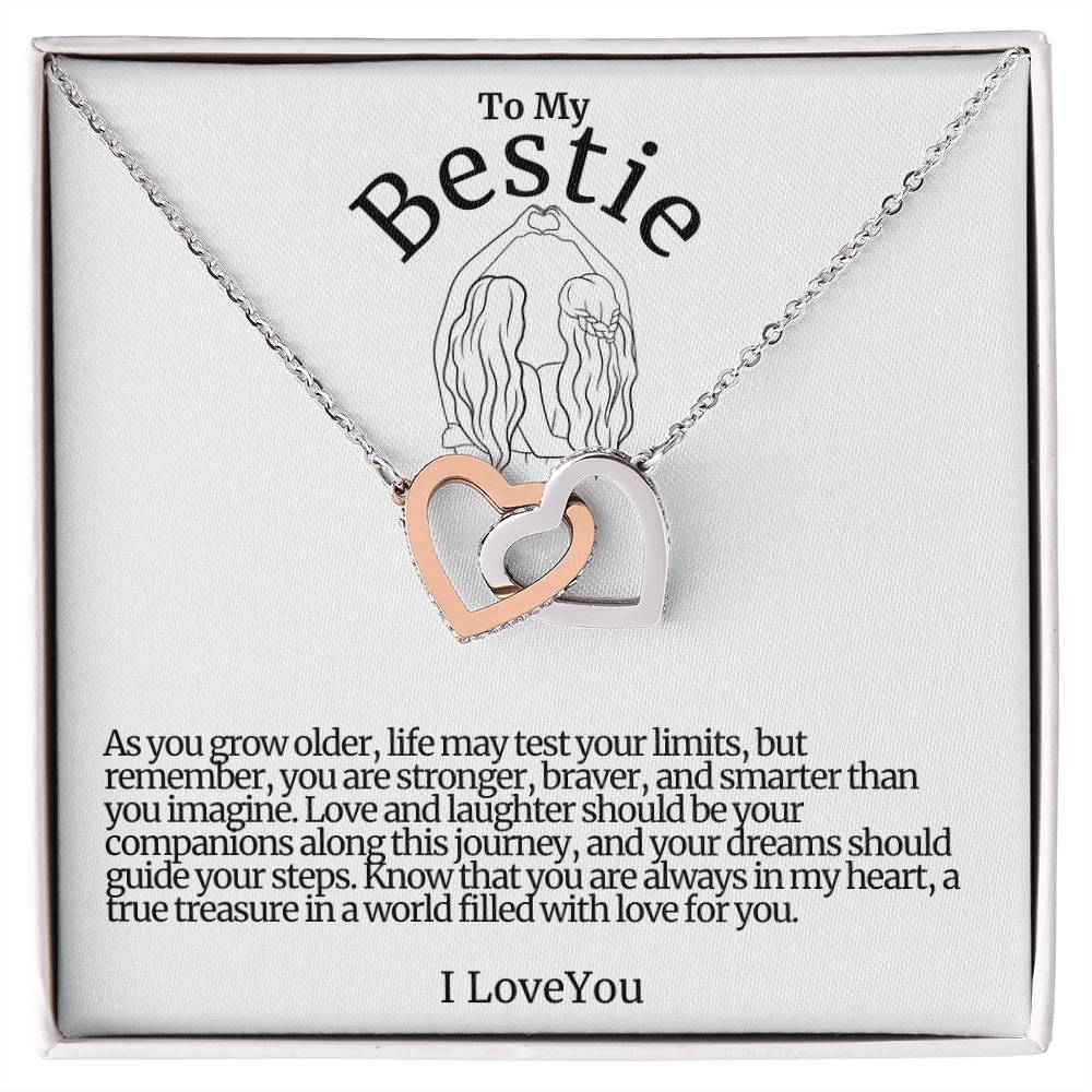 To My Bestie Hearts Necklace