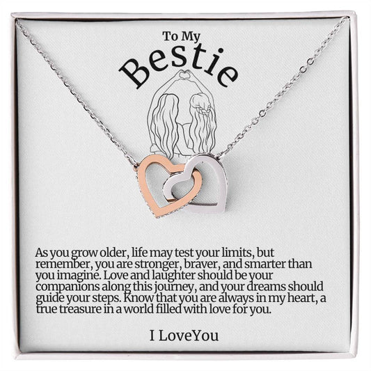 To My Bestie Hearts Necklace