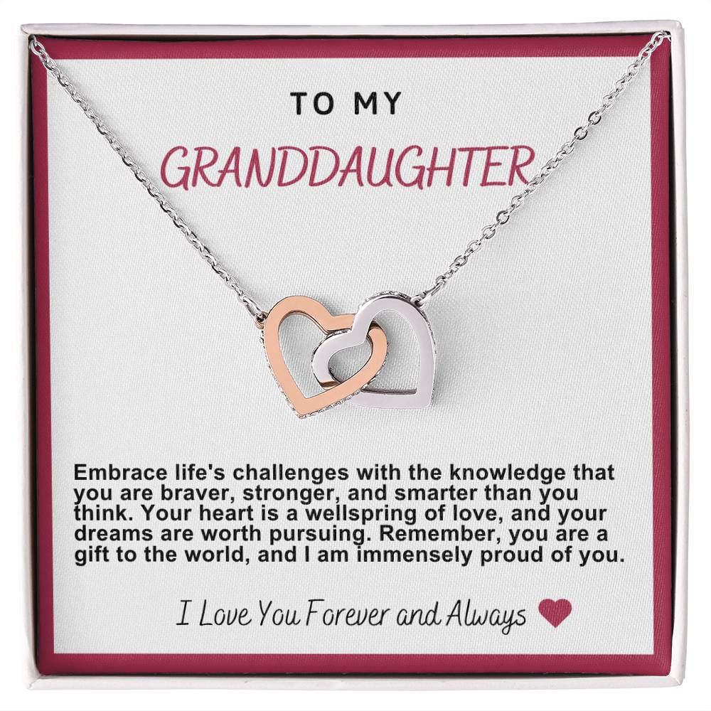 Granddaughter Hearts Necklace