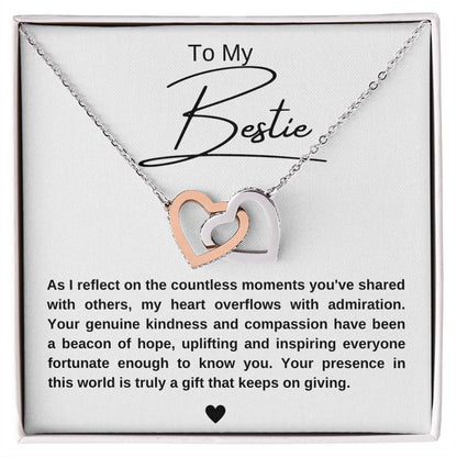 To My Bestie Double Hearts Necklace