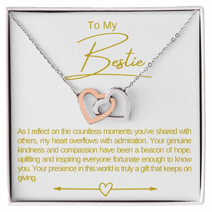 To My Bestie Double Hearts Necklace