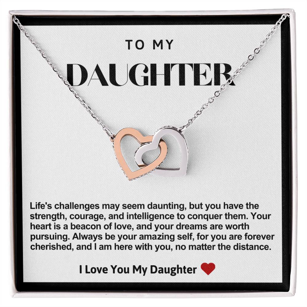 Daughter Interlocking Hearts Necklace