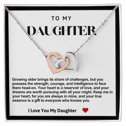 Daughter Interlocking Hearts Necklace