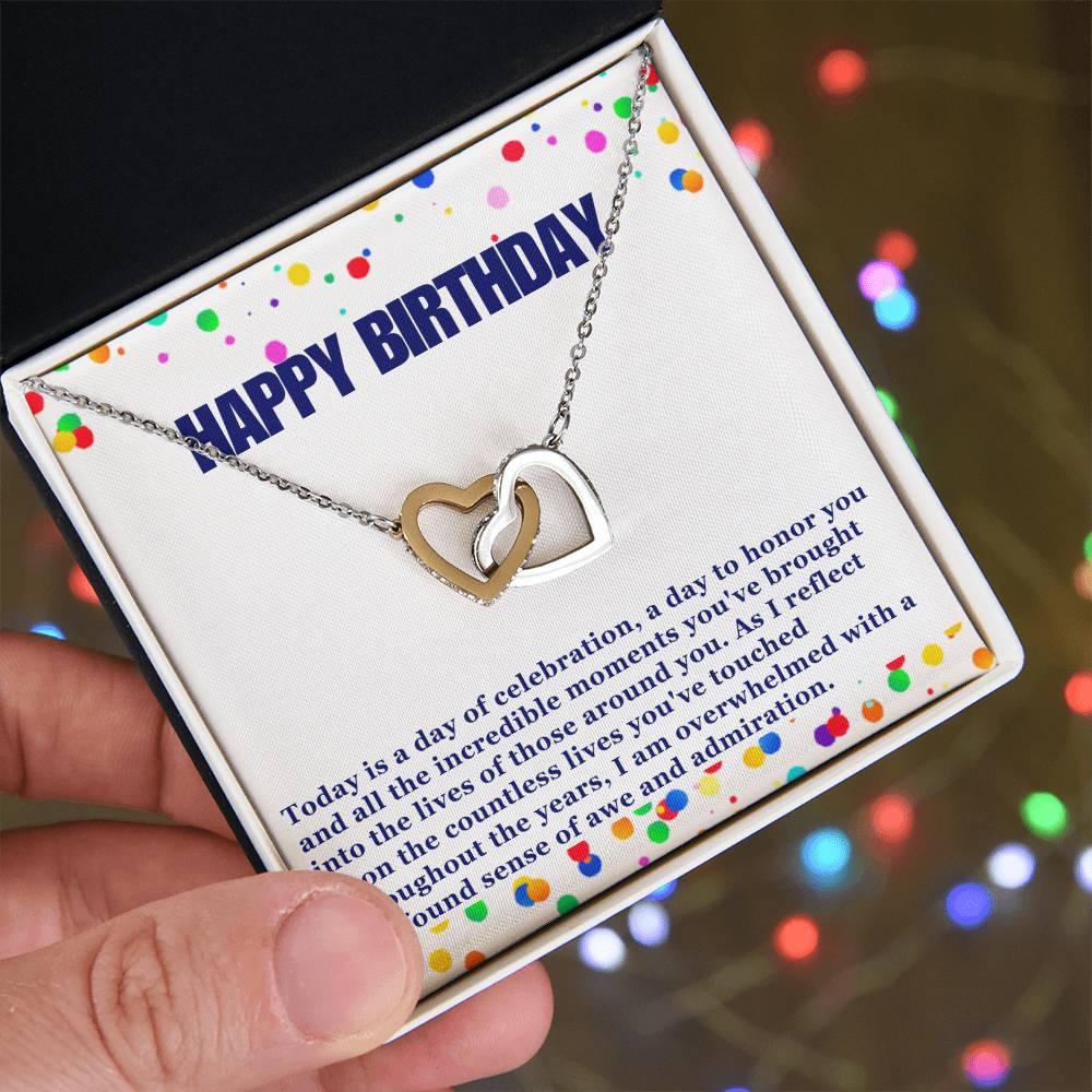 Happy Birthday Hearts Necklace