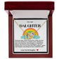 Daughter Double Heart Necklace- Rainbow