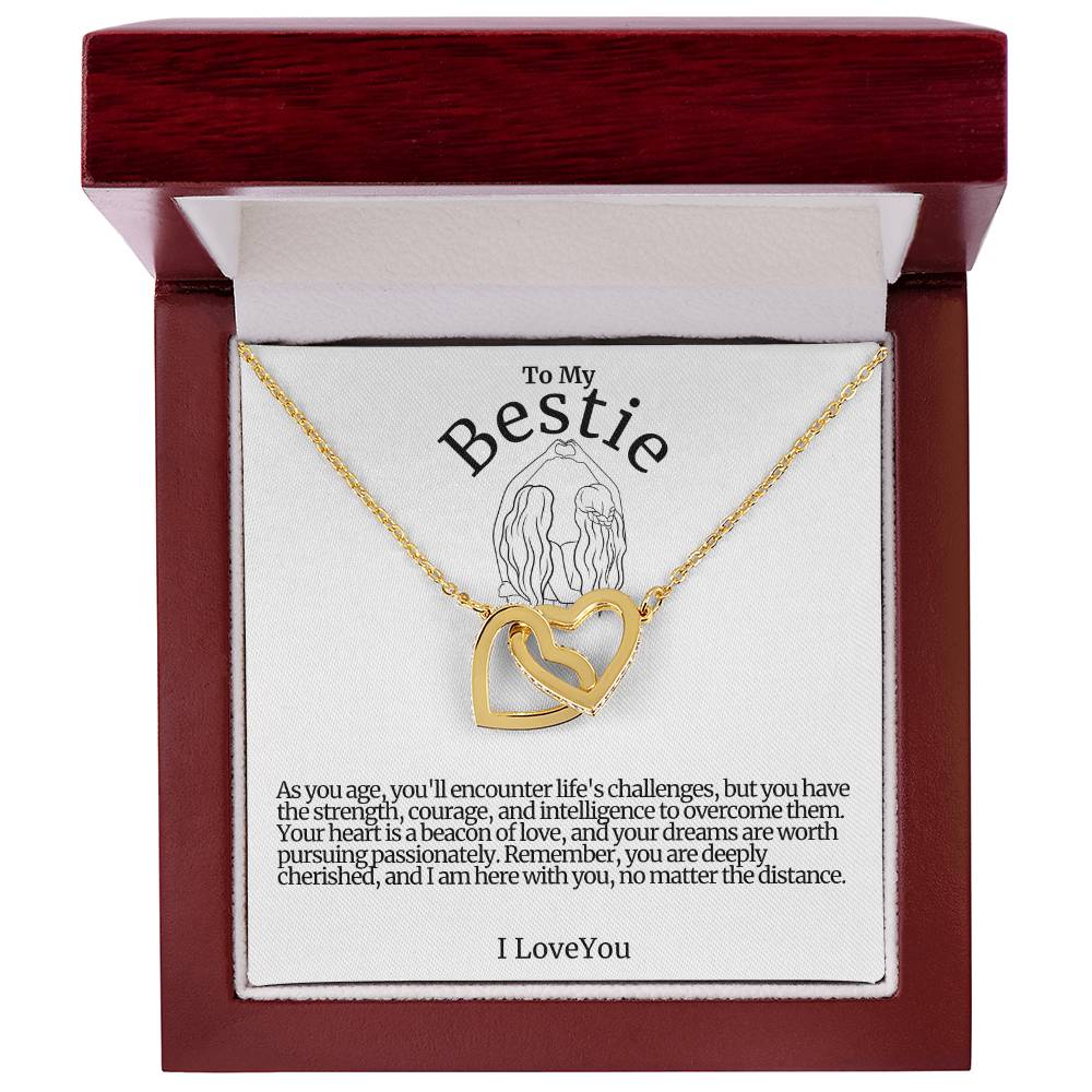 To My Bestie Hearts Necklace