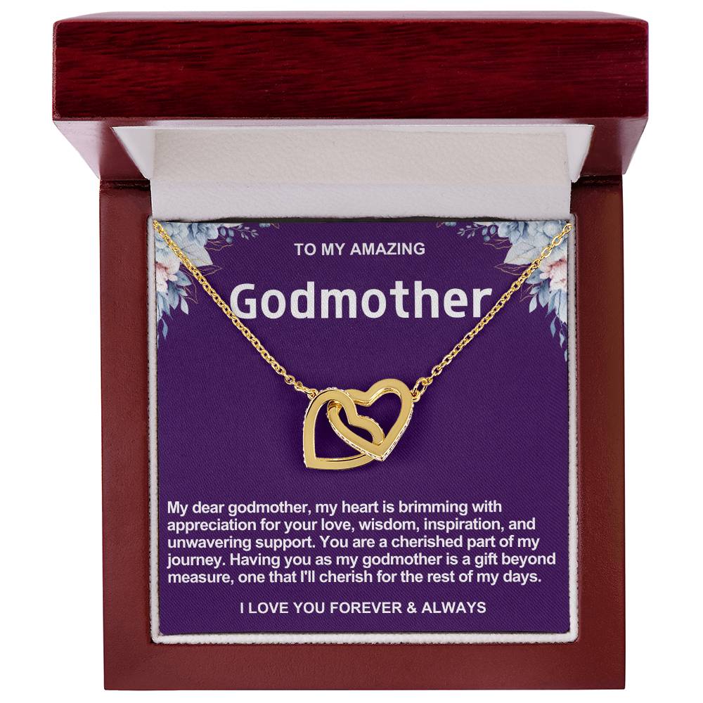 Godmother Interlocking Hearts Necklace