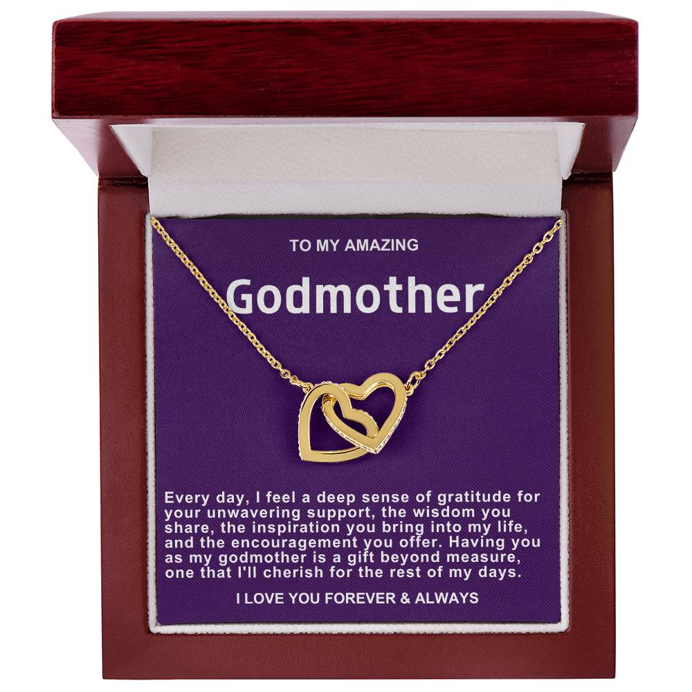 Godmother Interlocking Hearts Necklace