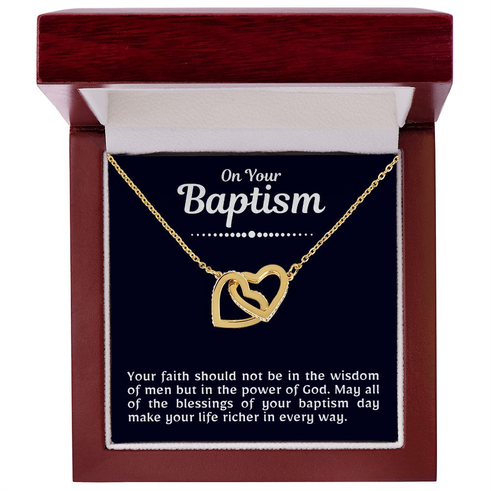 Baptism Hearts Necklace