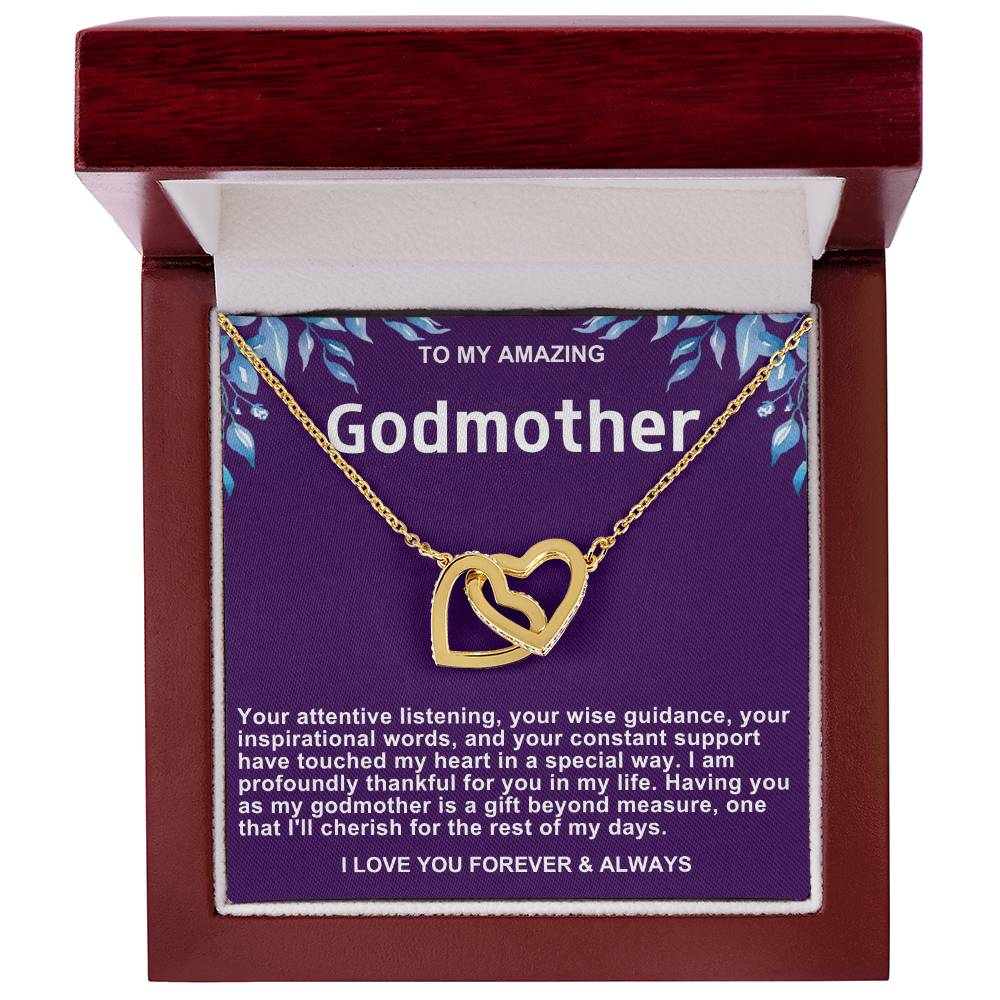 Godmother Interlocking Hearts Necklace