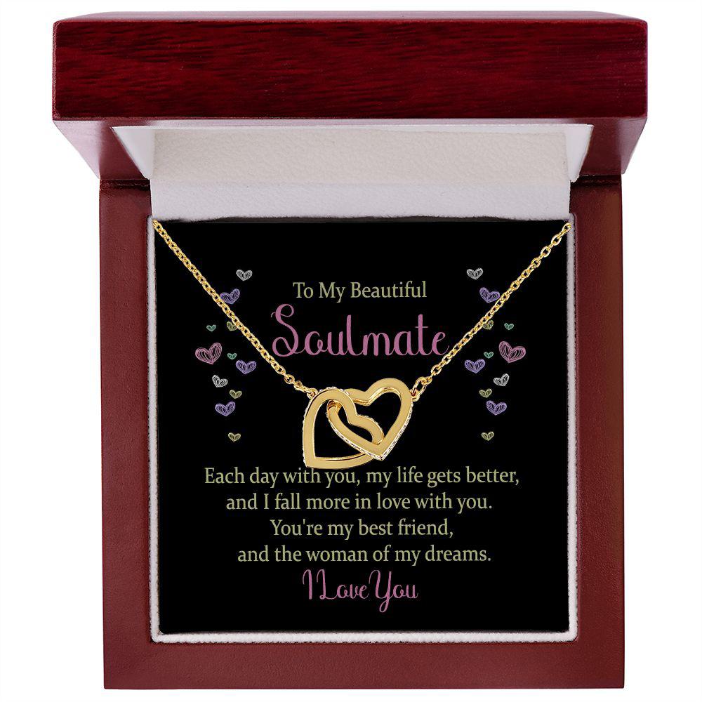 To My Beautiful Soulmate Hearts Necklace