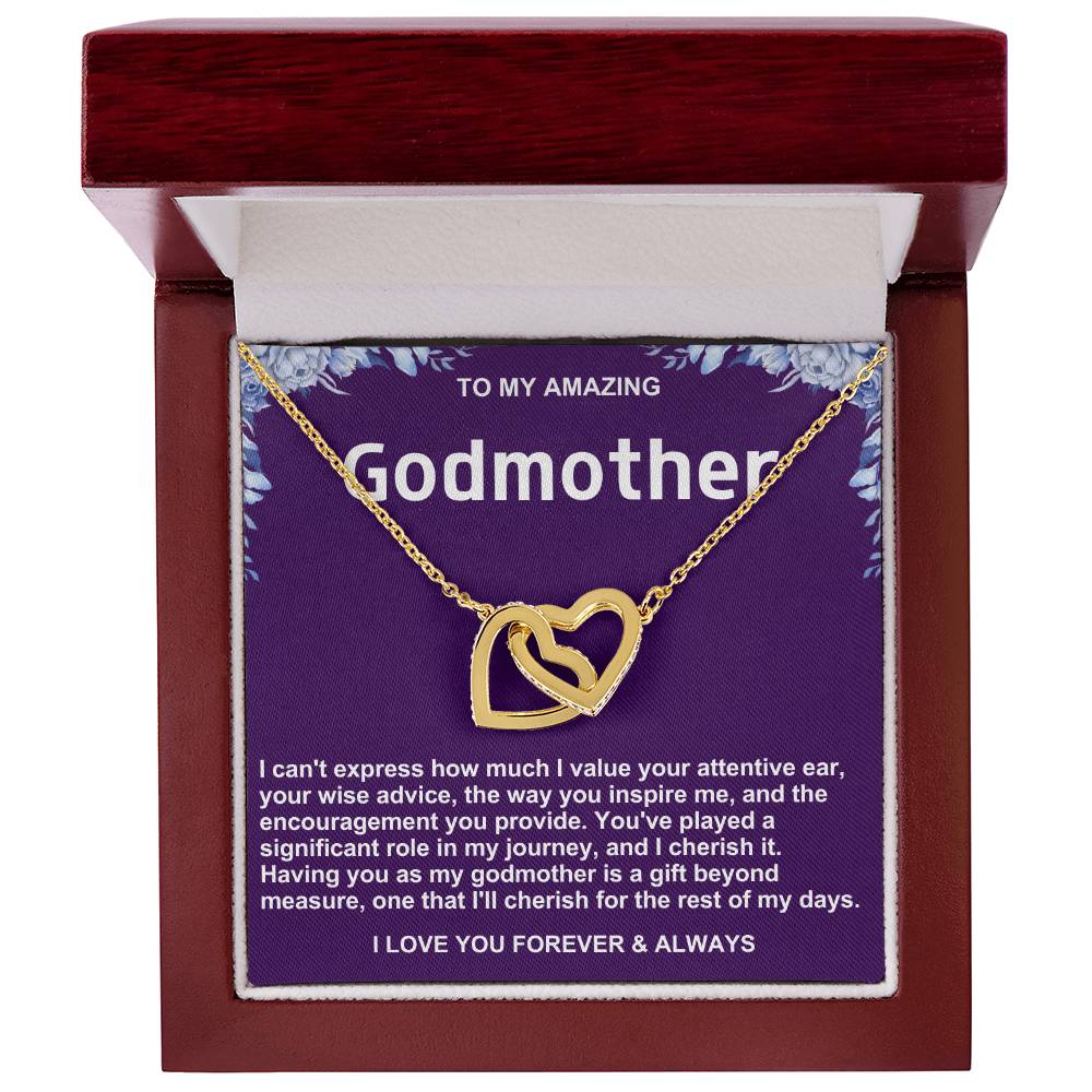 Godmother Interlocking Hearts Necklace