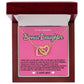 Bonus Daughter Pink Design Hearts Necklace