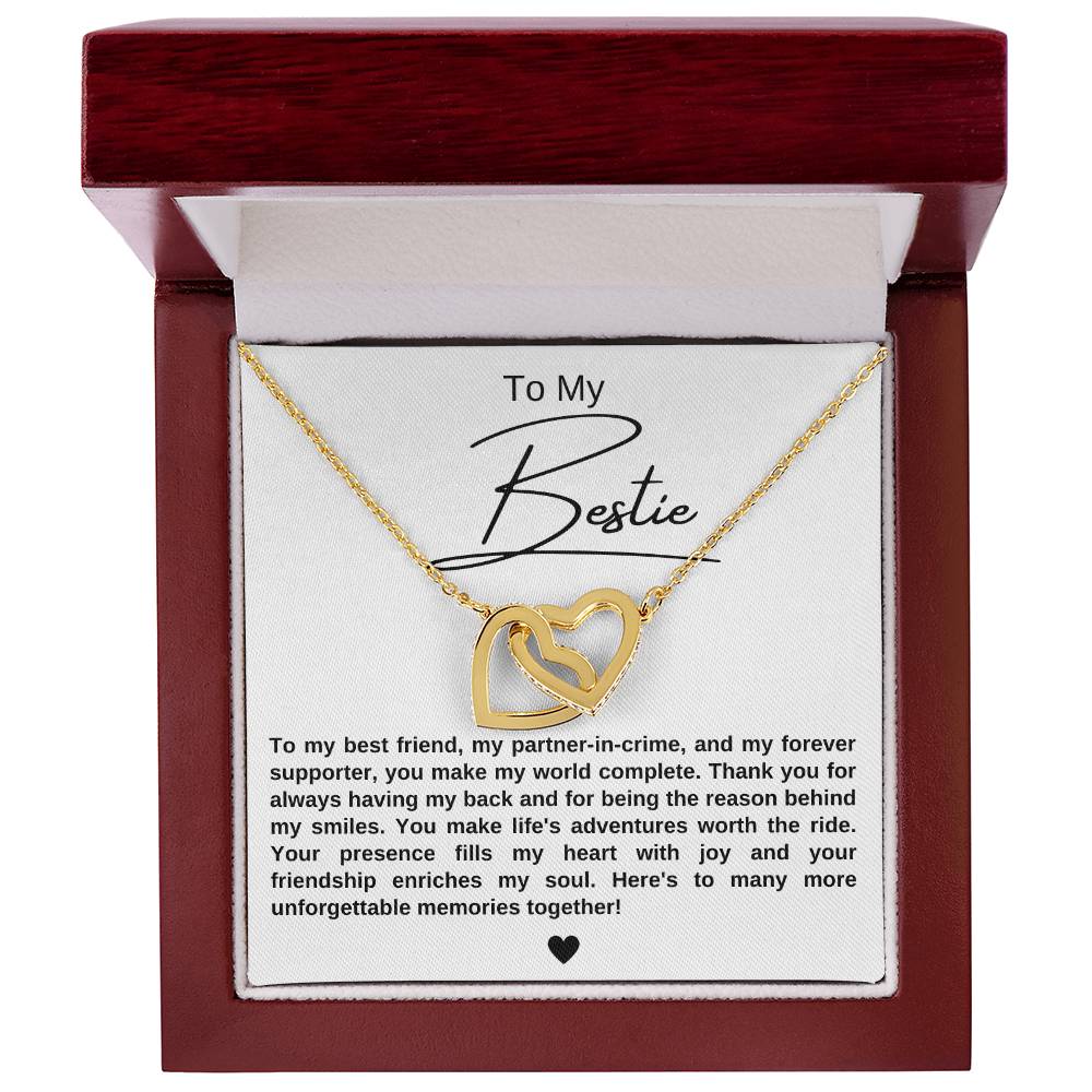 To My Bestie Hearts Necklace