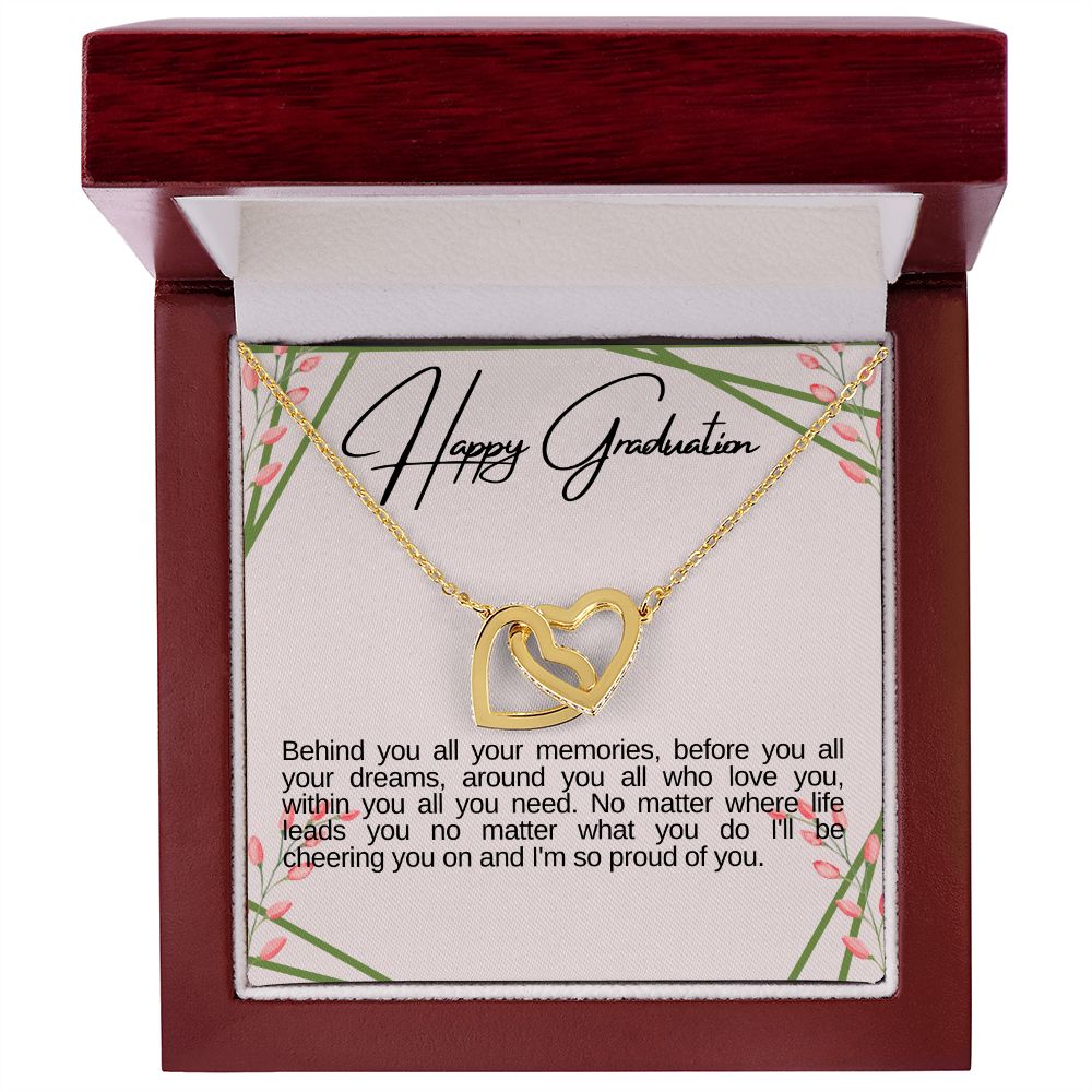 Happy Graduation Hearts Necklace