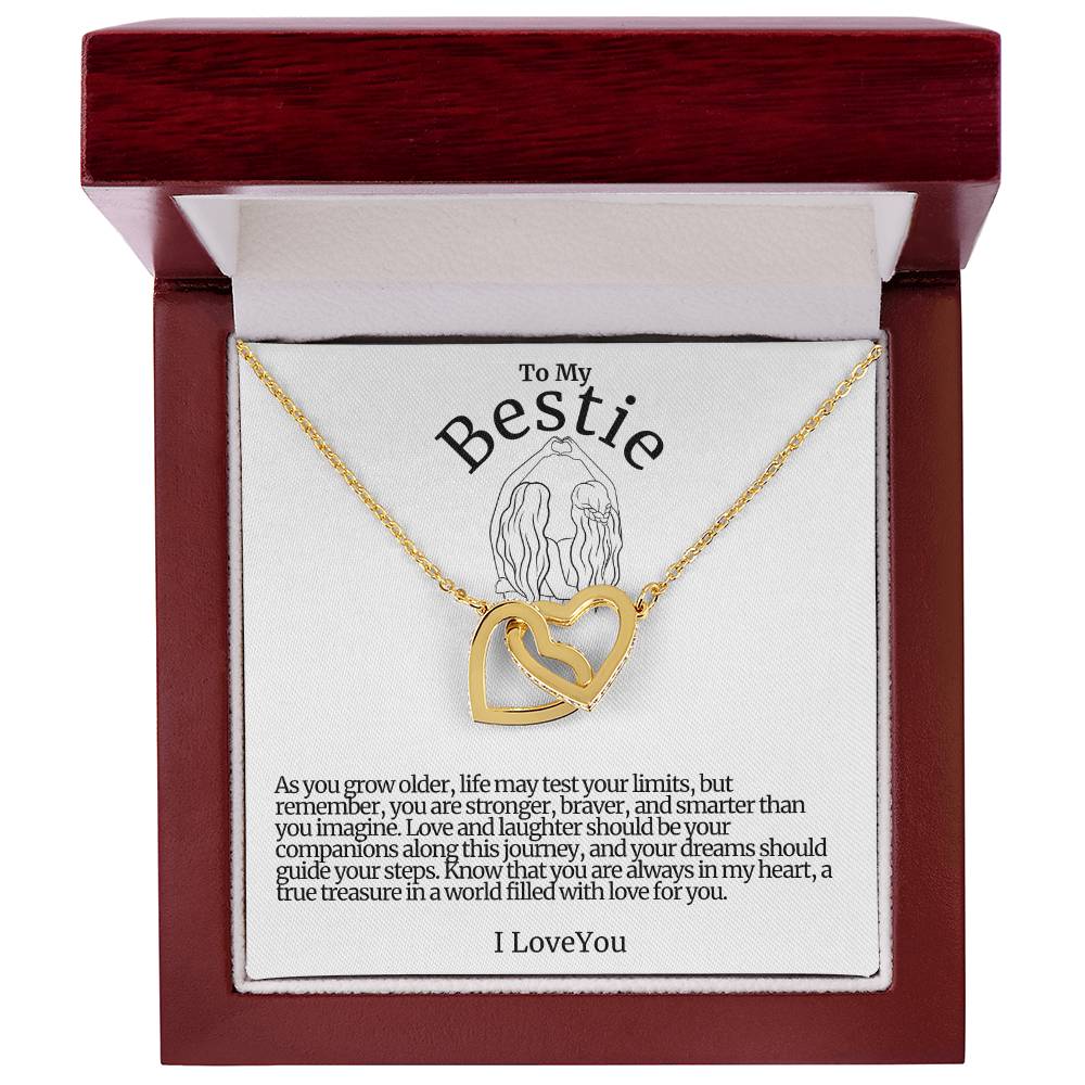 To My Bestie Hearts Necklace