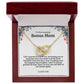 To My Amazing Bonus Mom Double Hearts Necklace