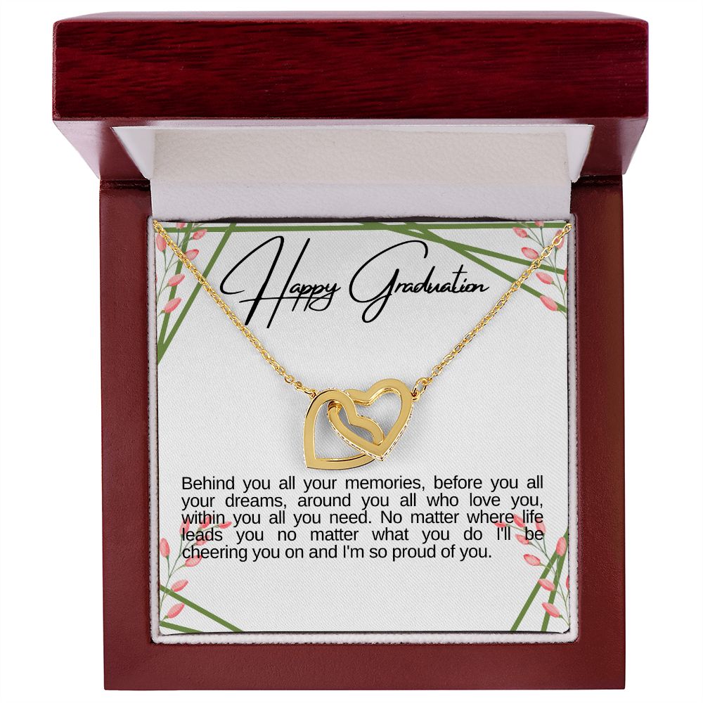 Happy Graduation Hearts Necklace