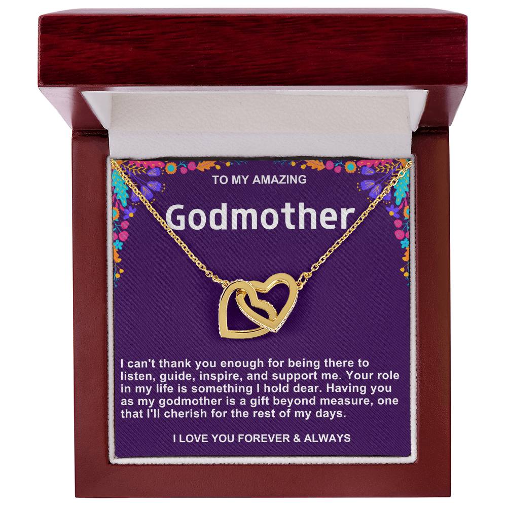 Godmother Interlocking Hearts Necklace