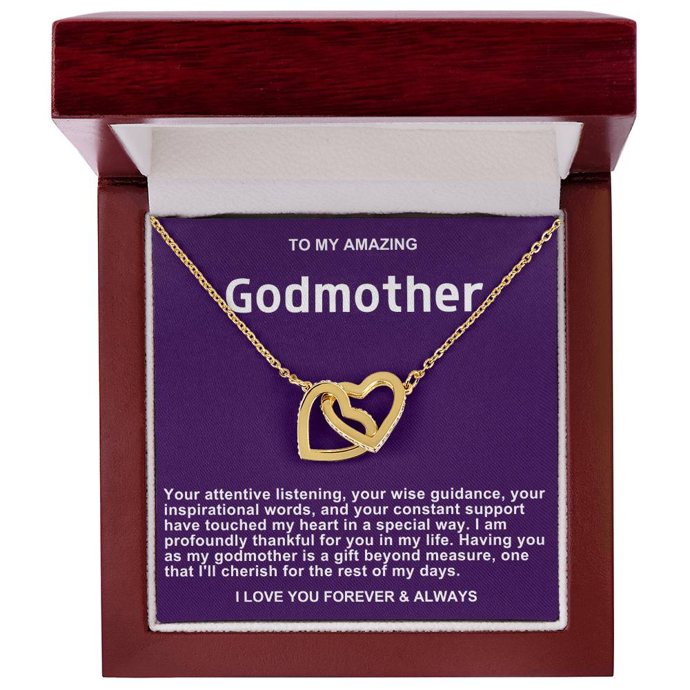 Godmother Interlocking Hearts Necklace