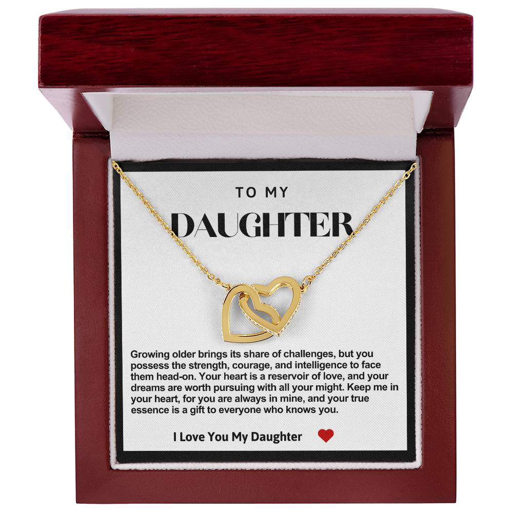 Daughter Interlocking Hearts Necklace