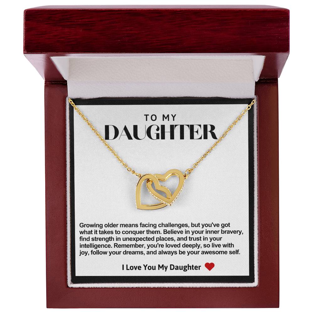 Daughter Interlocking Hearts Necklace