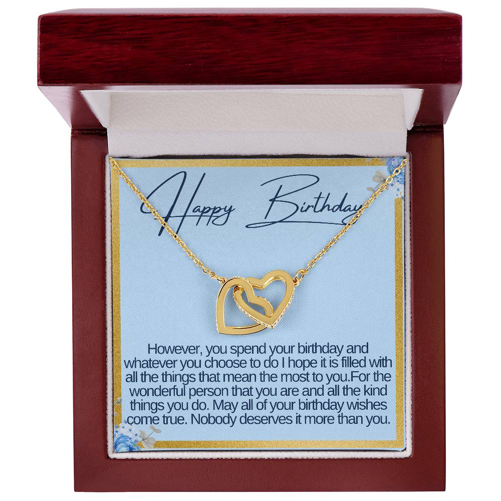 Happy Birthday Hearts Necklace