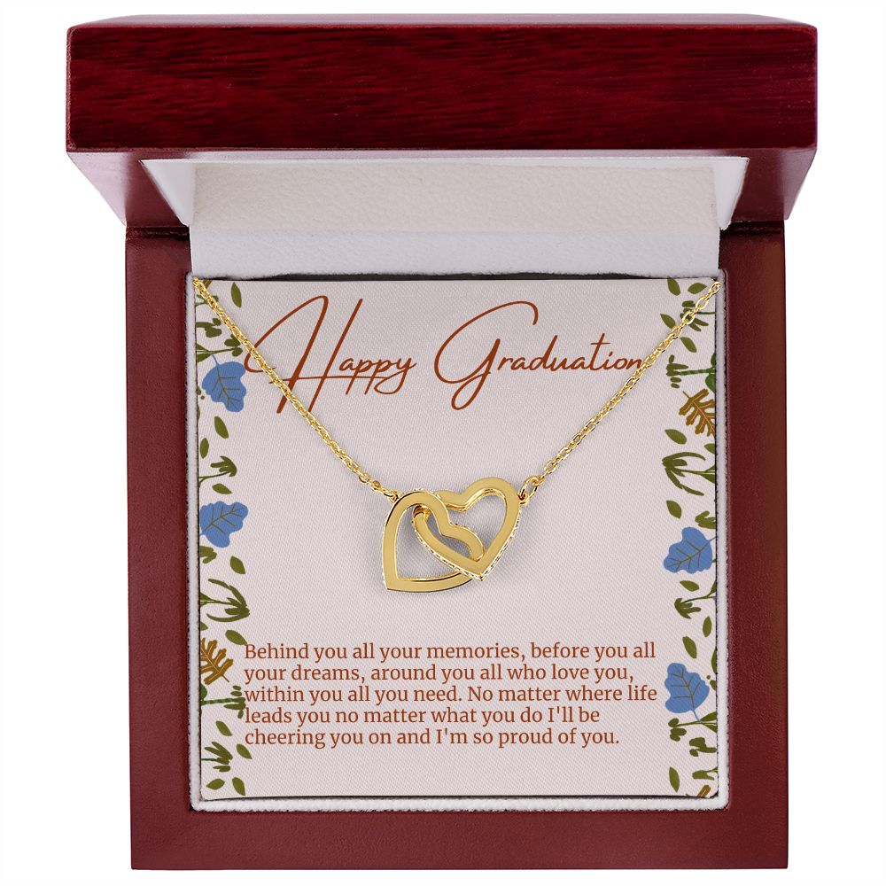 Happy Graduation Hearts Necklace