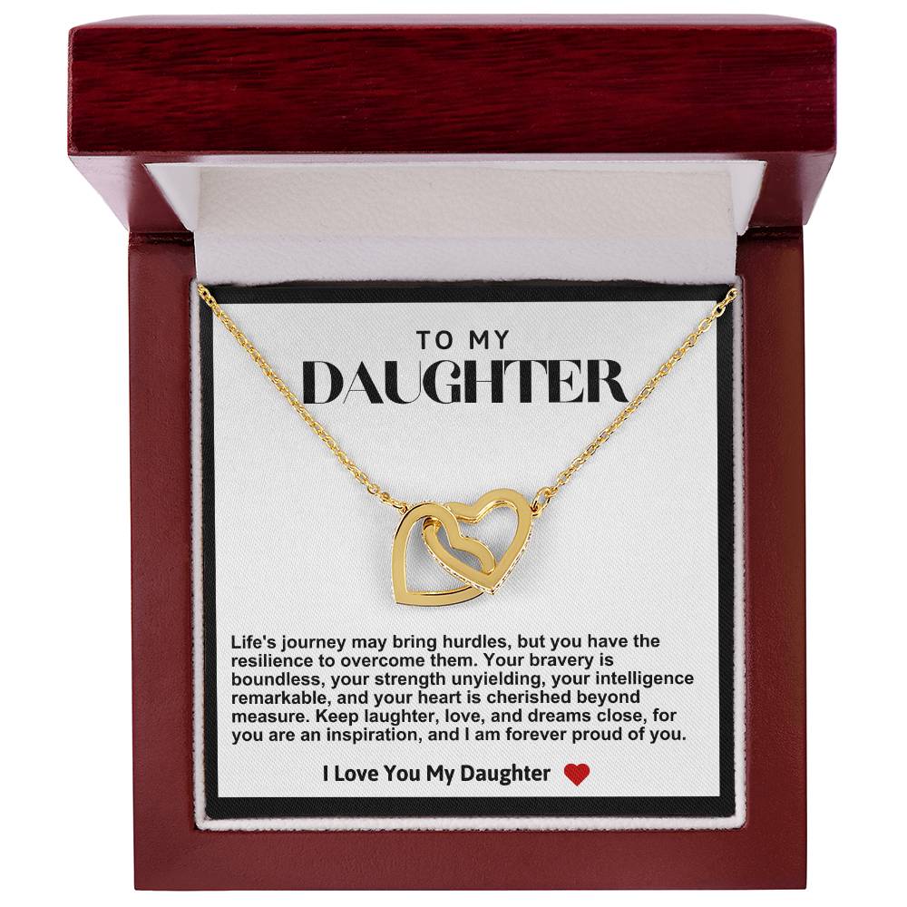 Daughter Interlocking Hearts Necklace