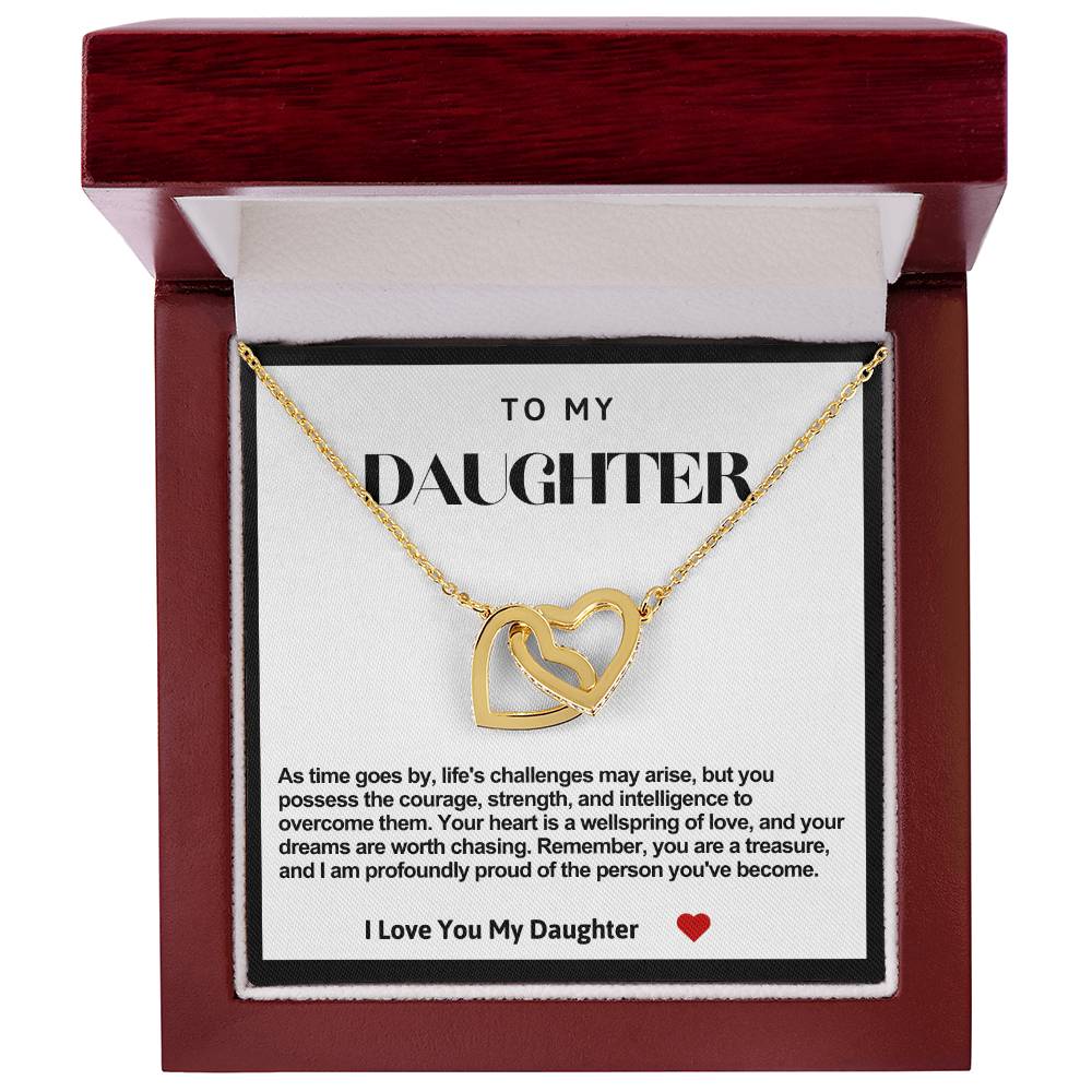 Daughter Interlocking Hearts Necklace