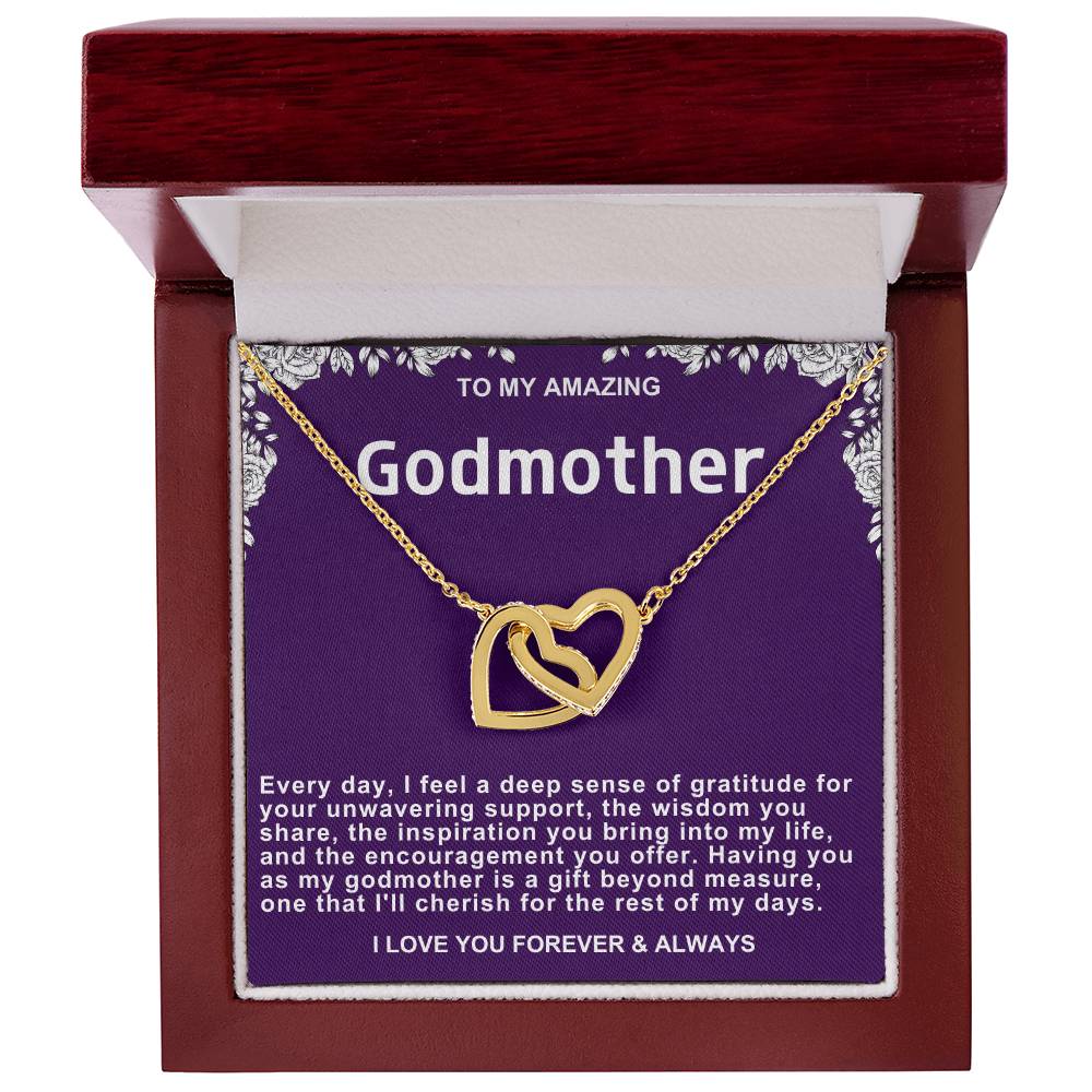 Godmother Interlocking Hearts Necklace