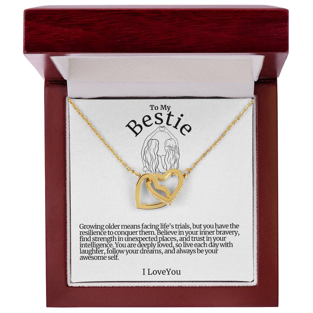 To My Bestie Hearts Necklace