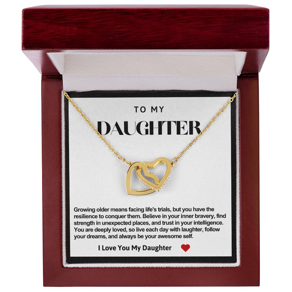 Daughter Interlocking Hearts Necklace