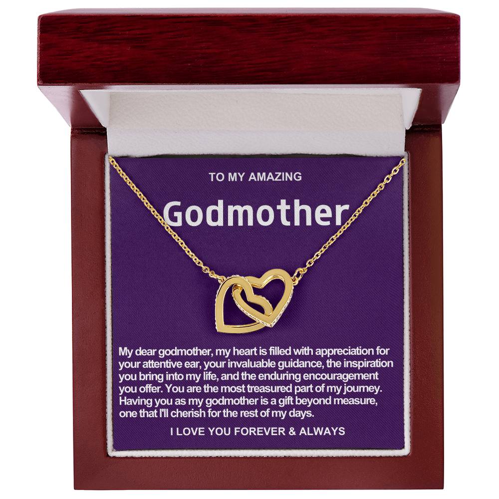 Godmother Interlocking Hearts Necklace