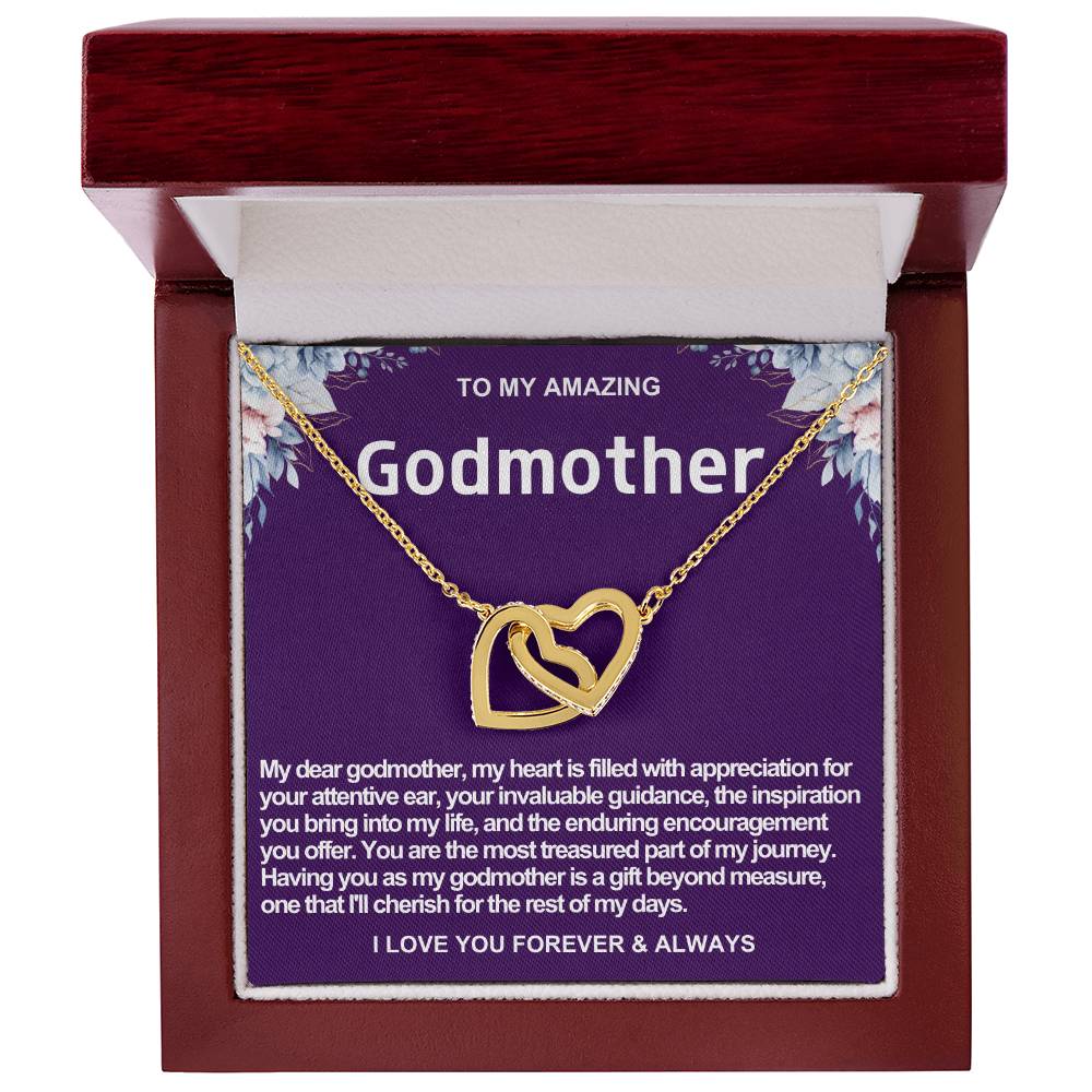 Godmother Interlocking Hearts Necklace